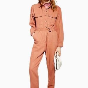 Topshop Java Denim Jumpsuit Size 4